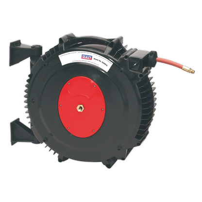 Sealey 15m Retractable Air Hose Reel Ø13mm ID Rubber Hose SA8812