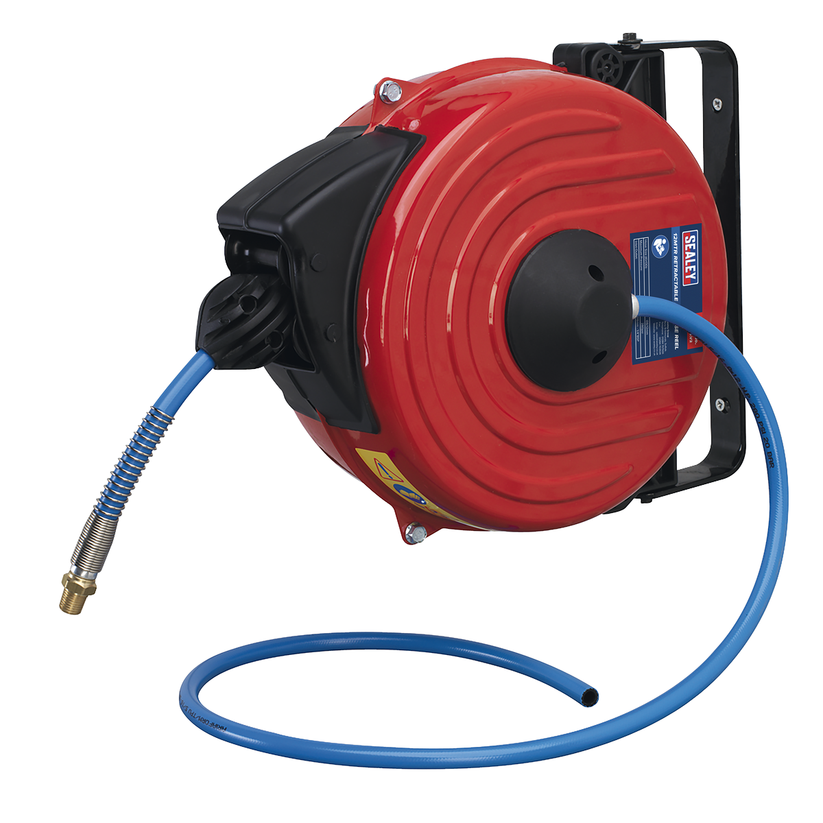Sealey 12m Retractable Air Hose Reel Ø8mm ID Polyurethane Hose SA90