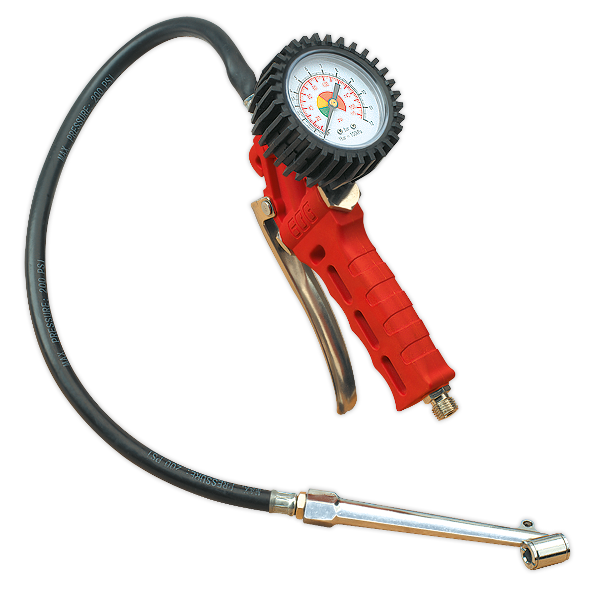 Sealey Tyre Inflator with Twin Push-On Connector SA9312