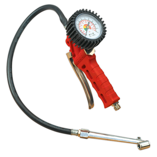 Sealey Tyre Inflator with Twin Push-On Connector SA9312