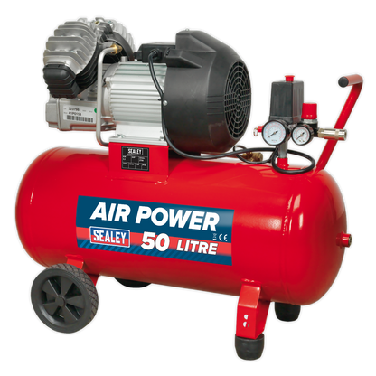 Sealey 50L V-Twin Direct Drive Air Compressor 3hp SAC05030