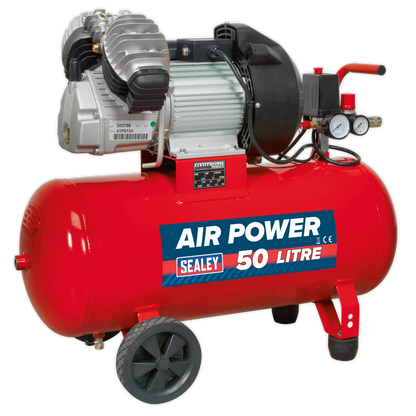 Sealey 50L V-Twin Direct Drive Air Compressor 3hp SAC05030
