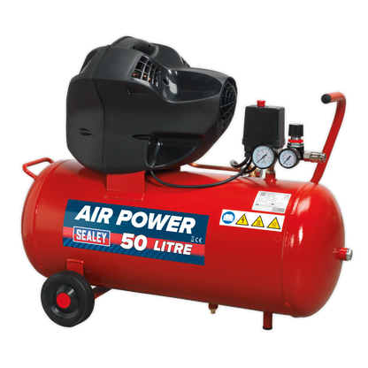 Sealey 50L Oil Free V-Twin Direct Drive Air Compressor 3hp SAC05030F