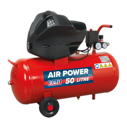Sealey 50L Oil Free V-Twin Direct Drive Air Compressor 3hp SAC05030F