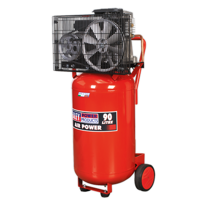 Sealey 50L Belt Drive Air Compressor 3hp with Cast Cylinders & Wheels SAC1503B