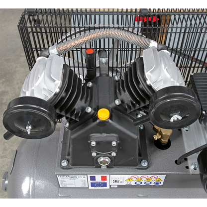 Sealey 200L Belt Drive Air Compressor 3hp with Front Control Panel SAC3203B