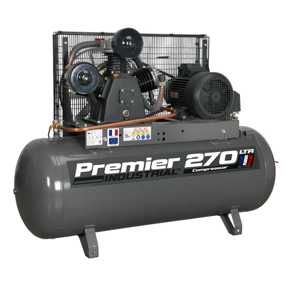 Sealey 270L Belt Drive Air Compressor 7.5hp 3ph SAC32775B