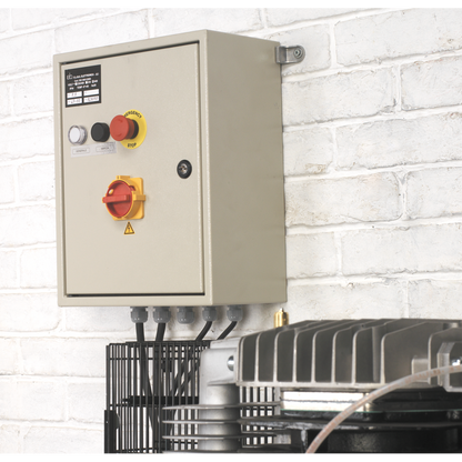 Sealey 270L Belt Drive Air Compressor 10hp 3ph 2-Stage with Cast Cylinders SAC62710B