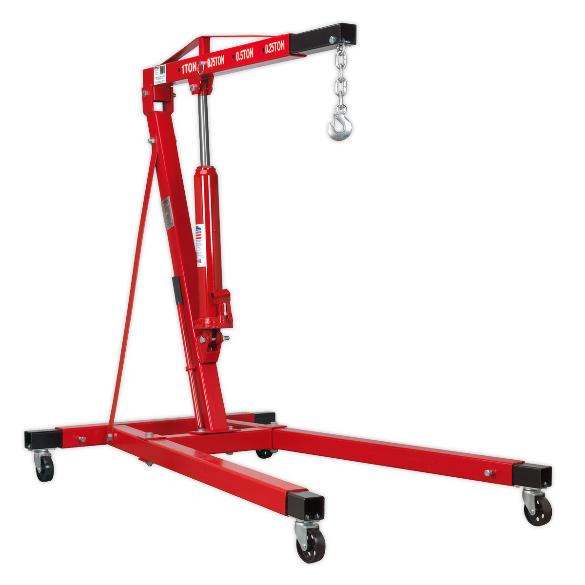 Sealey 1tonne Long Reach Engine Crane with Extendable Legs SC10LR