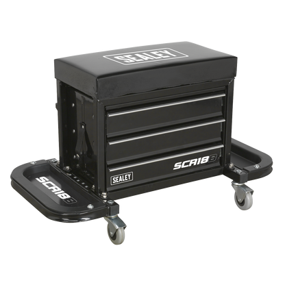 Sealey Mechanic's Utility Seat & Toolbox - Black SCR18B