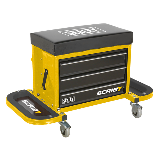 Sealey Mechanic's Utility Seat & Toolbox - Yellow SCR18Y
