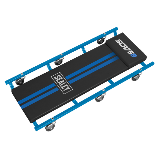 Sealey American-Style Creeper 36" with Steel Frame & 6 Wheels - Blue SCR75B