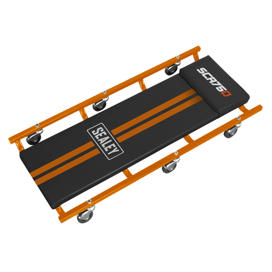 Sealey American-Style Creeper 36" with Steel Frame & 6 Wheels - Orange SCR75O