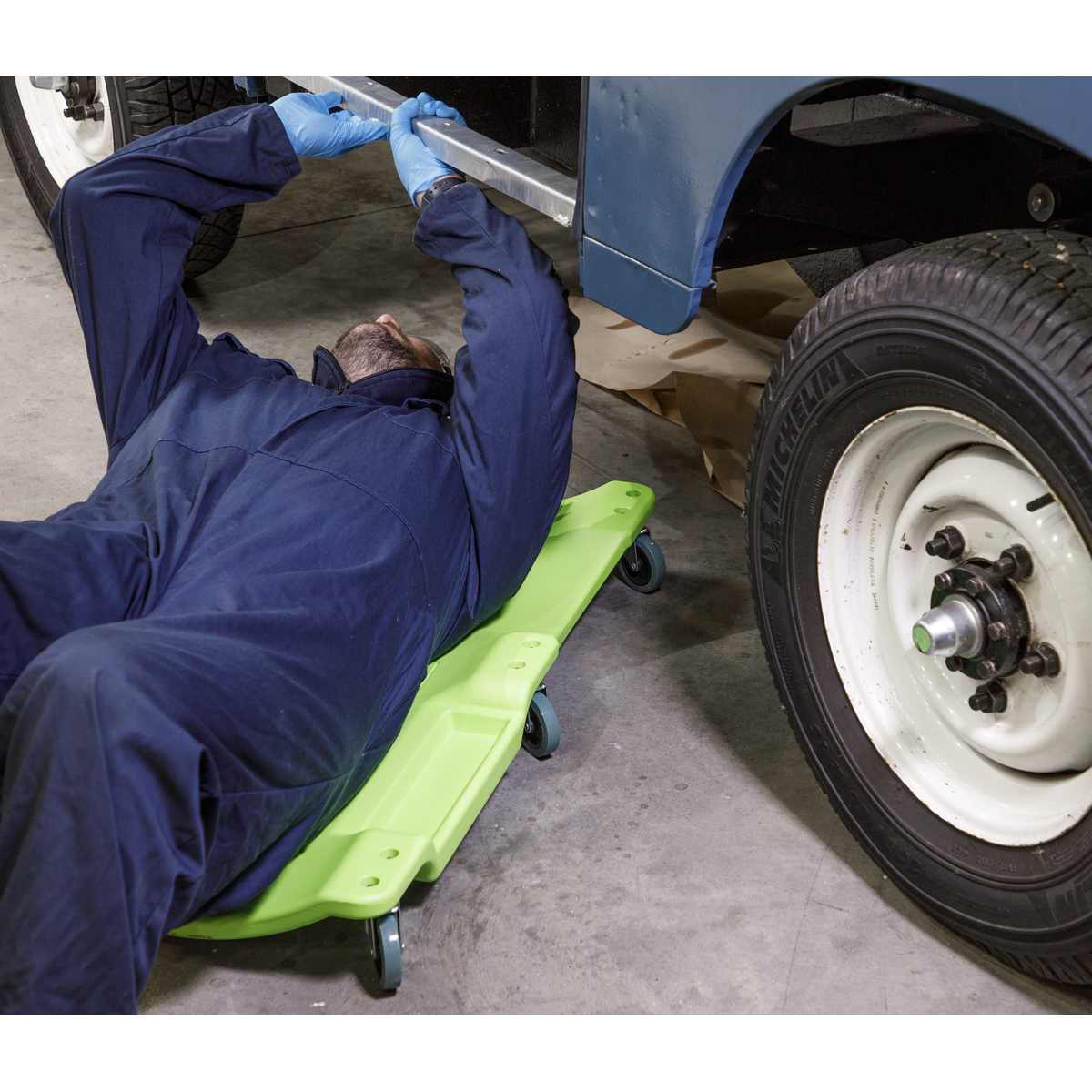 Sealey Composite Creeper - Hi-Vis Green SCR80HV