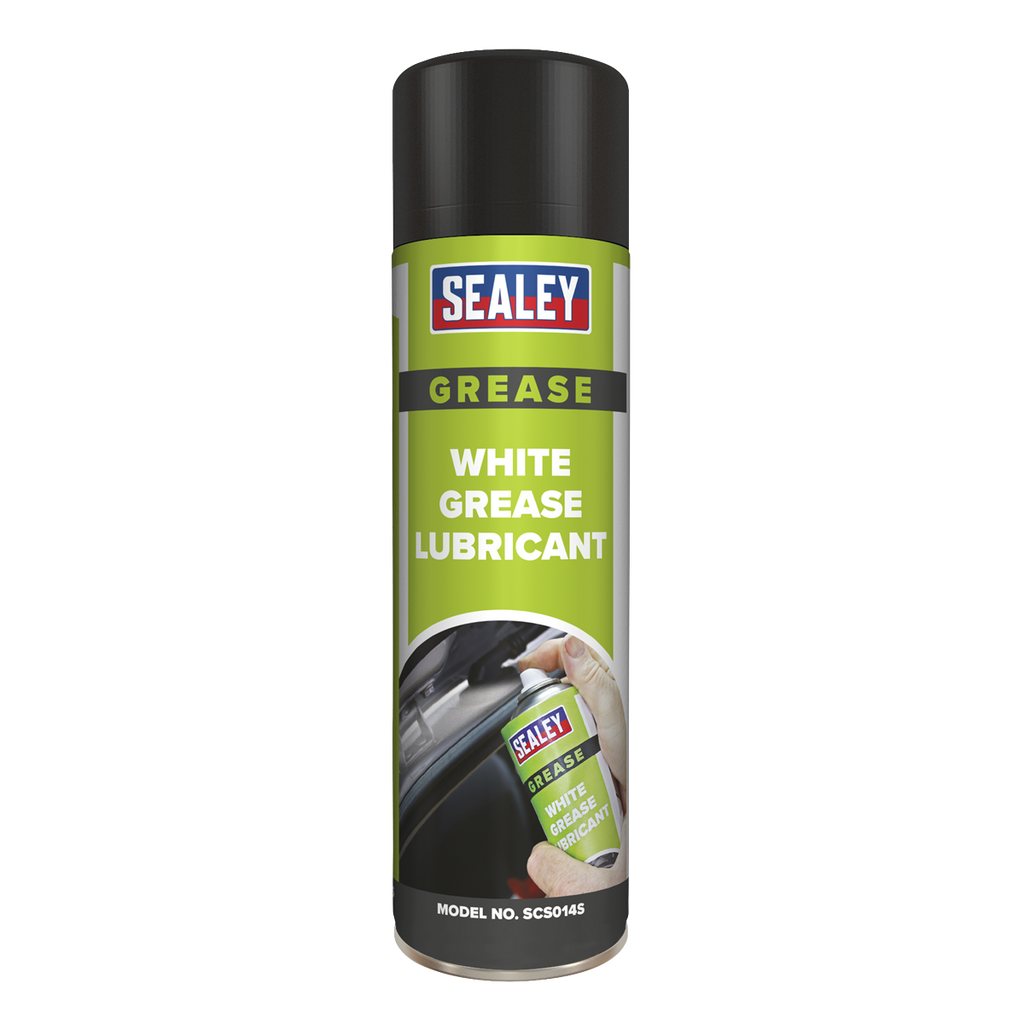 Sealey 500ml White Grease Lubricant with PTFE SCS014S
