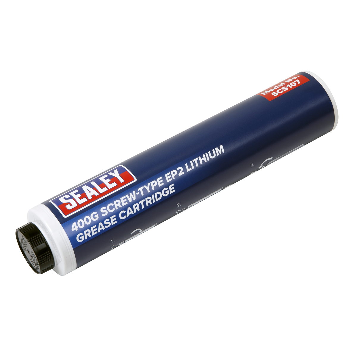 Sealey 400g Screw-Type EP2 Lithium Grease Cartridge SCS107