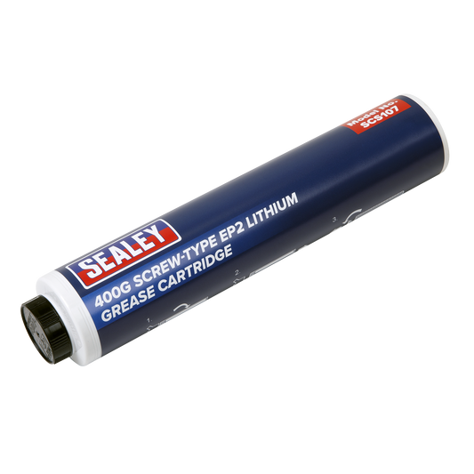 Sealey 400g Screw-Type EP2 Lithium Grease Cartridge SCS107