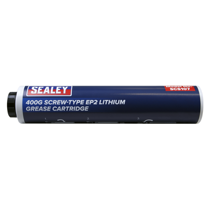 Sealey 400g Screw-Type EP2 Lithium Grease Cartridge SCS107