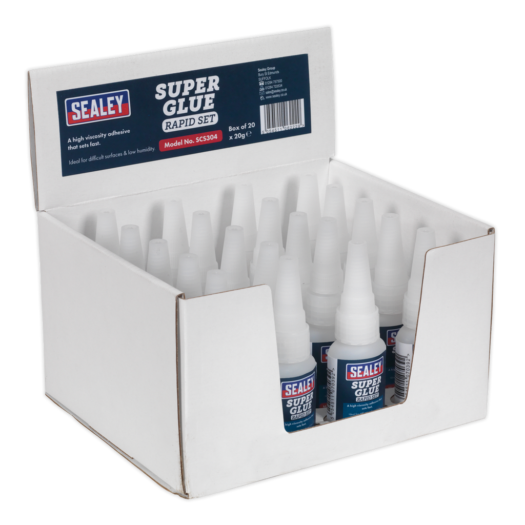 Sealey 20g Rapid Set Super Glue - Pack of 20 SCS304