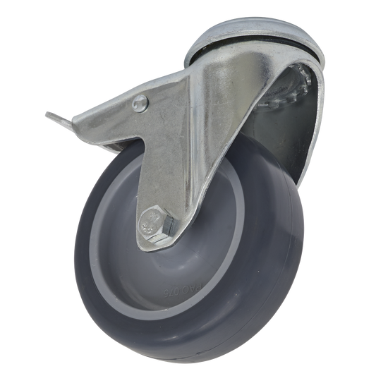 Sealey Ø75mm Castor Wheel Bolt Hole Swivel with Total Lock SCW275SBL