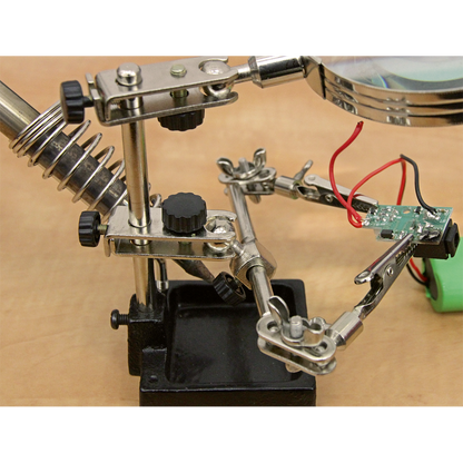 Sealey Mini Robot Soldering Stand with Magnifier & Iron Holder SD150H