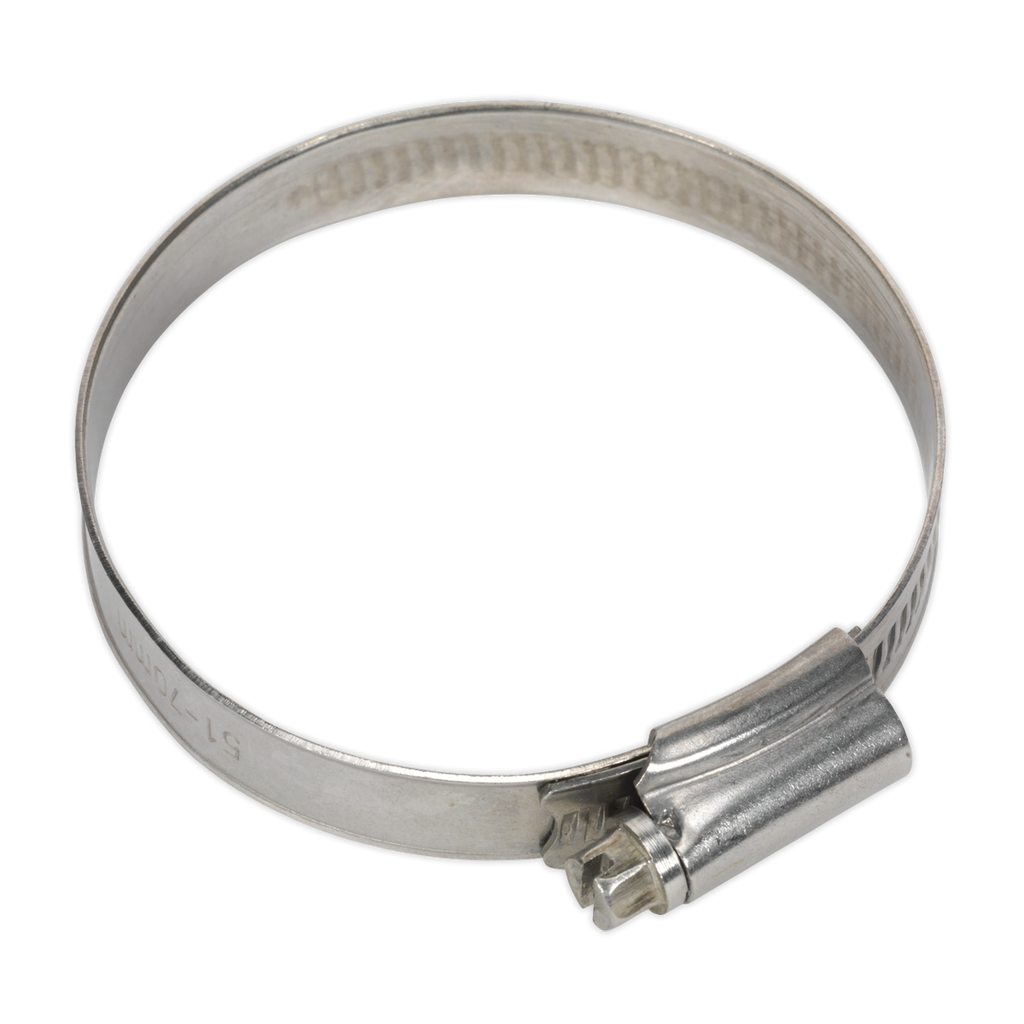 Sealey Ø51-70mm Stainless Steel Hose Clip - Pack of 10 SHCSS2