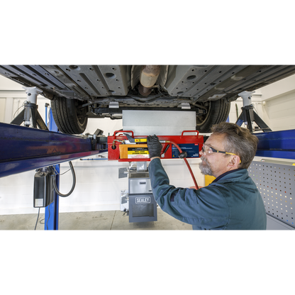 Sealey 2tonne Air Jacking Beam with 1.6m Extending Arms & Flat Roller Supports SJBEX200A