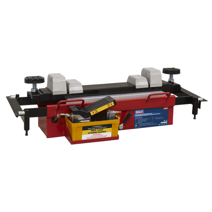 Sealey 2tonne Air Jacking Beam with 1.6m Extending Arms & Flat Roller Supports SJBEX200A