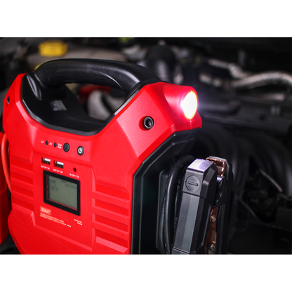 Sealey 1200/450A 12/24V Jump Starter Power Pack Lithium-ion Phosphate (LiFePo4) SL32S