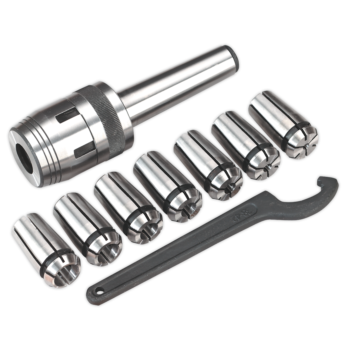 Sealey Ø4-16mm Mill Chuck Set MT3-M12 SM2502MCS