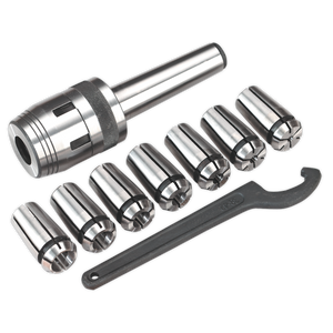 Sealey Ø4-16mm Mill Chuck Set MT3-M12 SM2502MCS