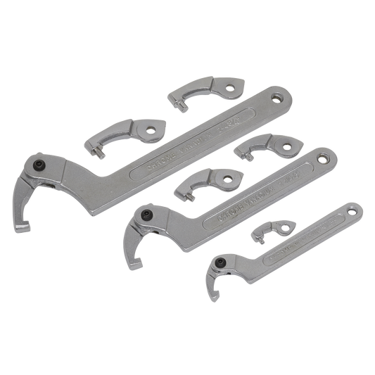Sealey 11pc Adjustable C Spanner - Hook & Pin Wrench Set SMC2