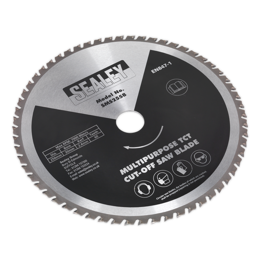 Sealey 60tpu Multipurpose Cut-Off Saw Blade Ø250 x 2.4mm/Ø30mm SMS255B