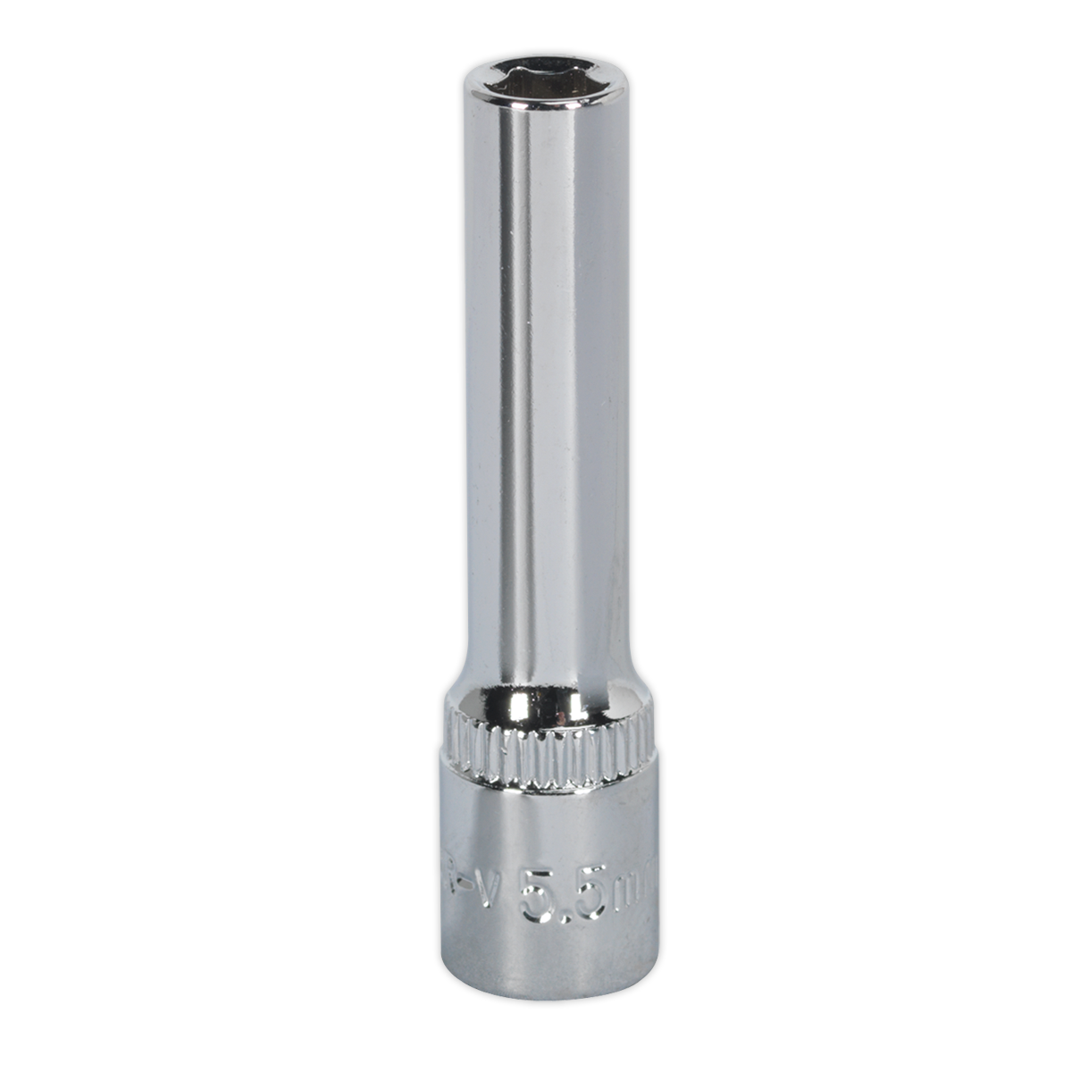 Sealey 5.5mm Deep 1/4"Sq Drive Fully Polished WallDrive® Socket SP14055D