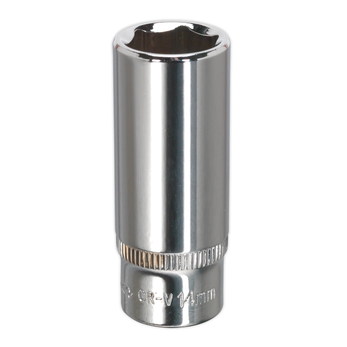 Sealey 14mm Deep 1/4"Sq Drive Fully Polished WallDrive® Socket SP1414D