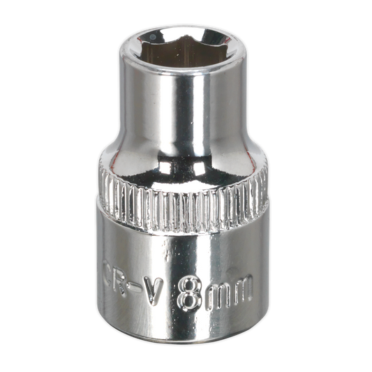 Sealey 8mm 3/8"Sq Drive Fully Polished WallDrive® Socket SP3808