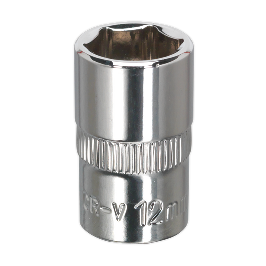 Sealey 12mm 3/8"Sq Drive Fully Polished WallDrive® Socket SP3812