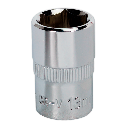 Sealey 13mm 3/8"Sq Drive Fully Polished WallDrive® Socket SP3813