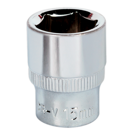 Sealey 15mm 3/8"Sq Drive Fully Polished WallDrive® Socket SP3815
