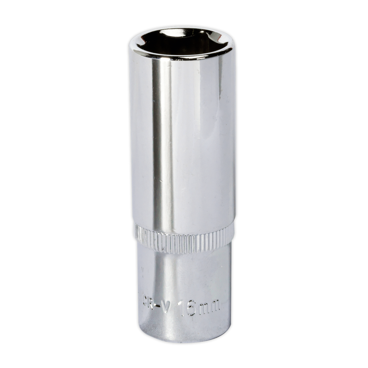 Sealey 16mm Deep 3/8"Sq Drive Fully Polished WallDrive® Socket SP3816D