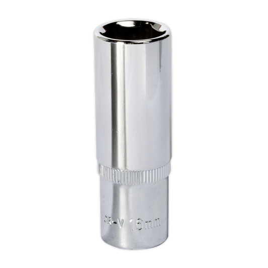 Sealey 16mm Deep 3/8"Sq Drive Fully Polished WallDrive® Socket SP3816D