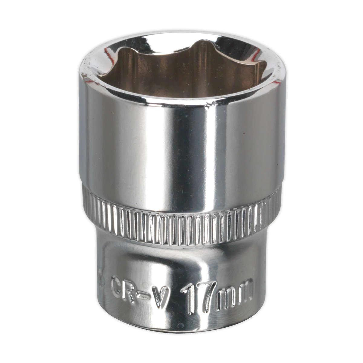 Sealey 17mm 3/8"Sq Drive Fully Polished WallDrive® Socket SP3817