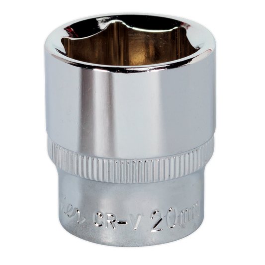Sealey 20mm 3/8"Sq Drive Fully Polished WallDrive® Socket SP3820