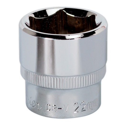 Sealey 22mm 3/8"Sq Drive Fully Polished WallDrive® Socket SP3822