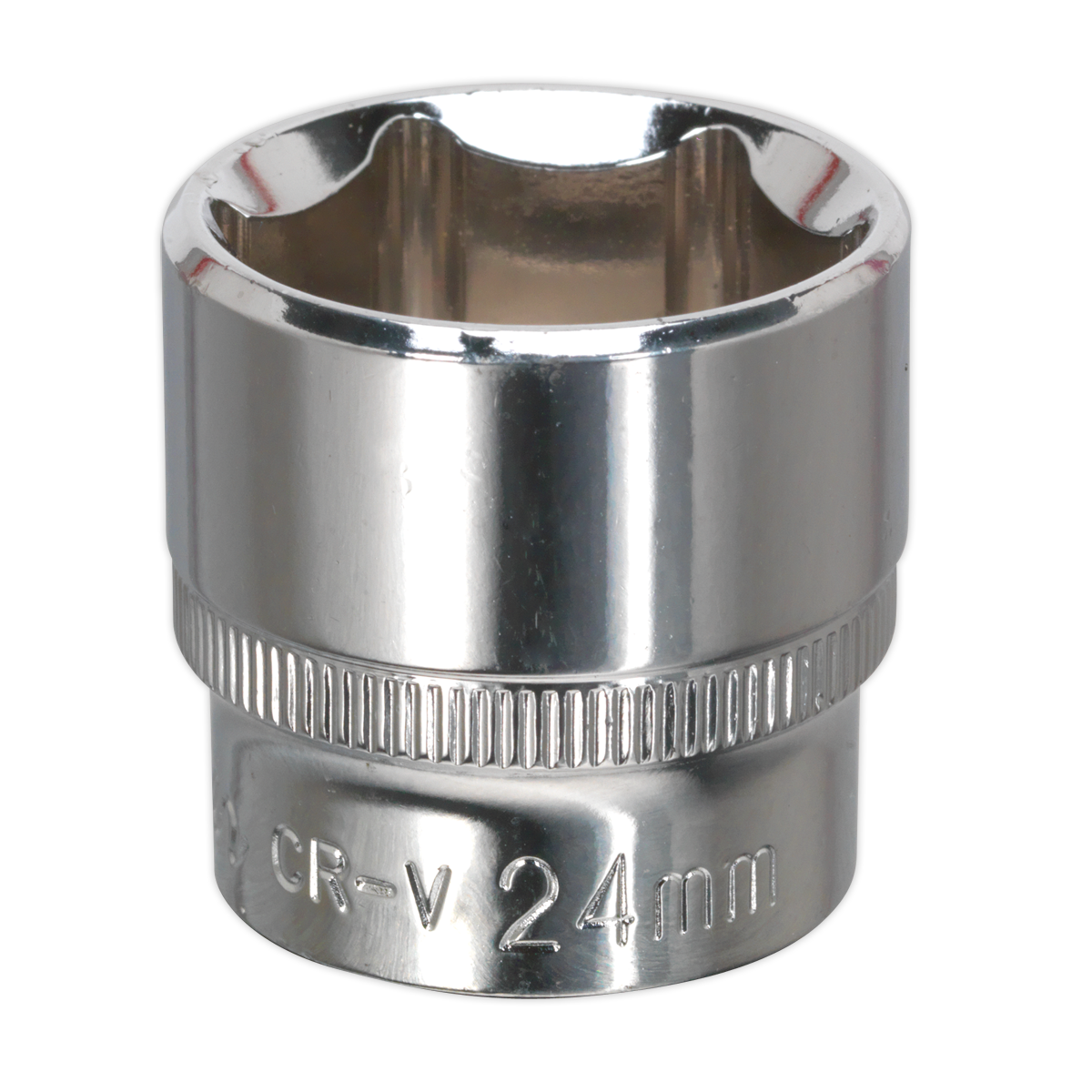 Sealey 24mm 3/8"Sq Drive Fully Polished WallDrive® Socket SP3824