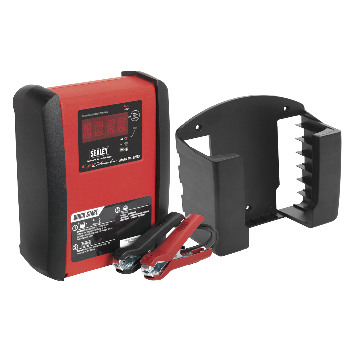Sealey Schumacher® 6A 12V Intelligent Battery Charger with Mounting Bracket SPI6SCOMBO
