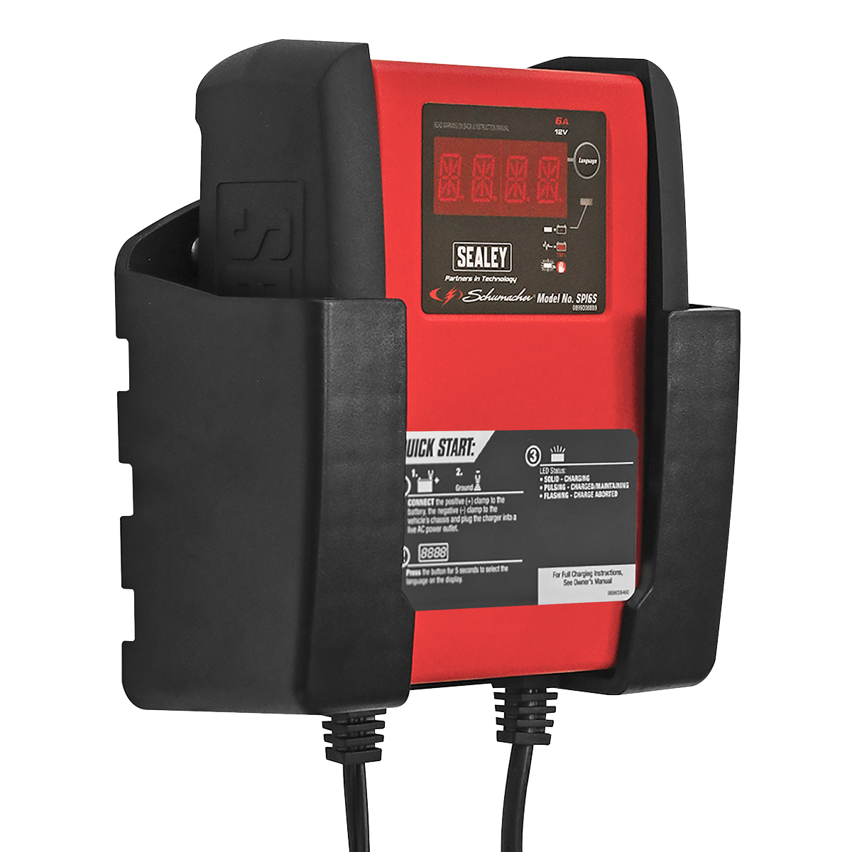 Sealey Schumacher® 6A 12V Intelligent Battery Charger with Mounting Bracket SPI6SCOMBO