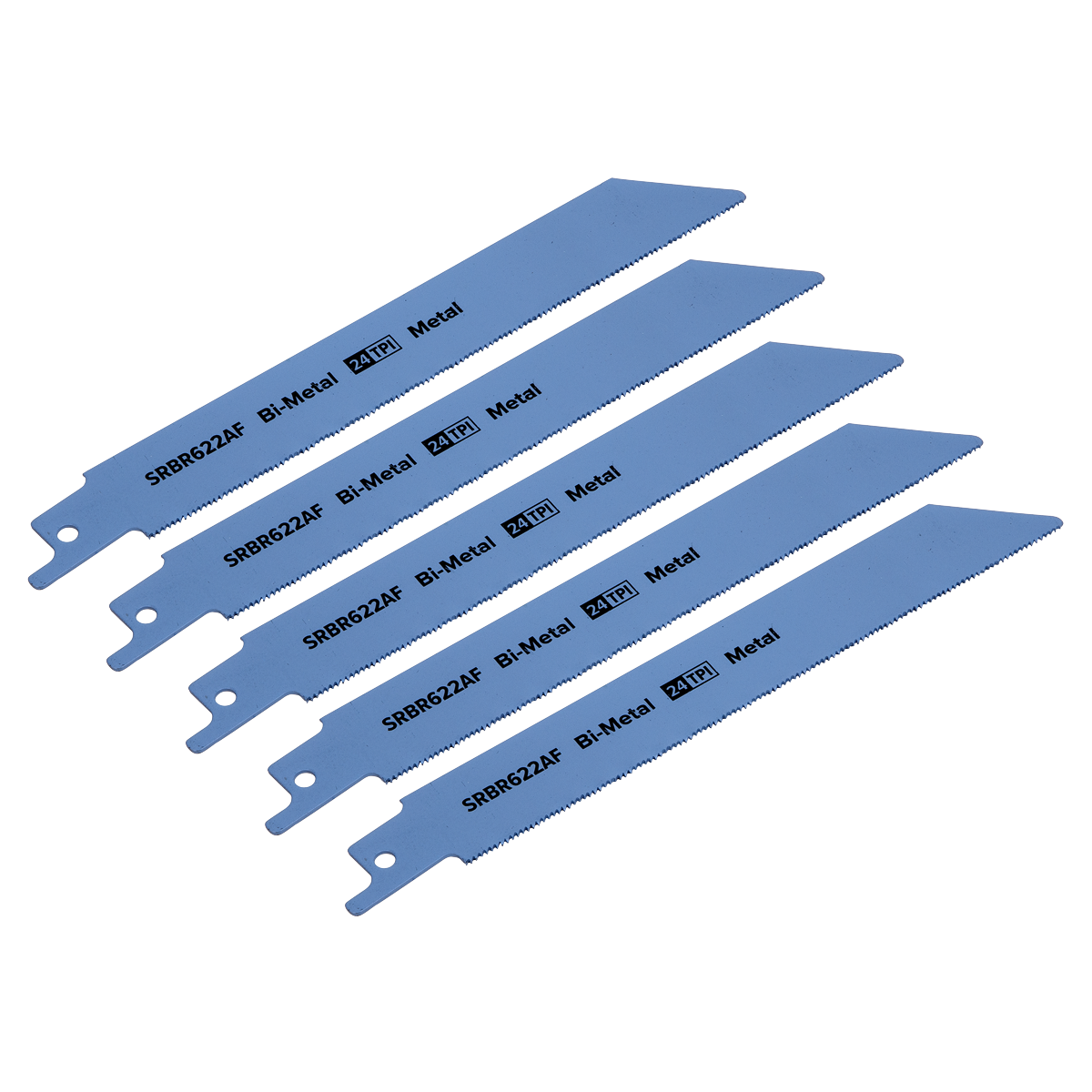 Sealey 150mm 24tpi Reciprocating Saw Blade Metal - Pack of 5 SRBR622AF