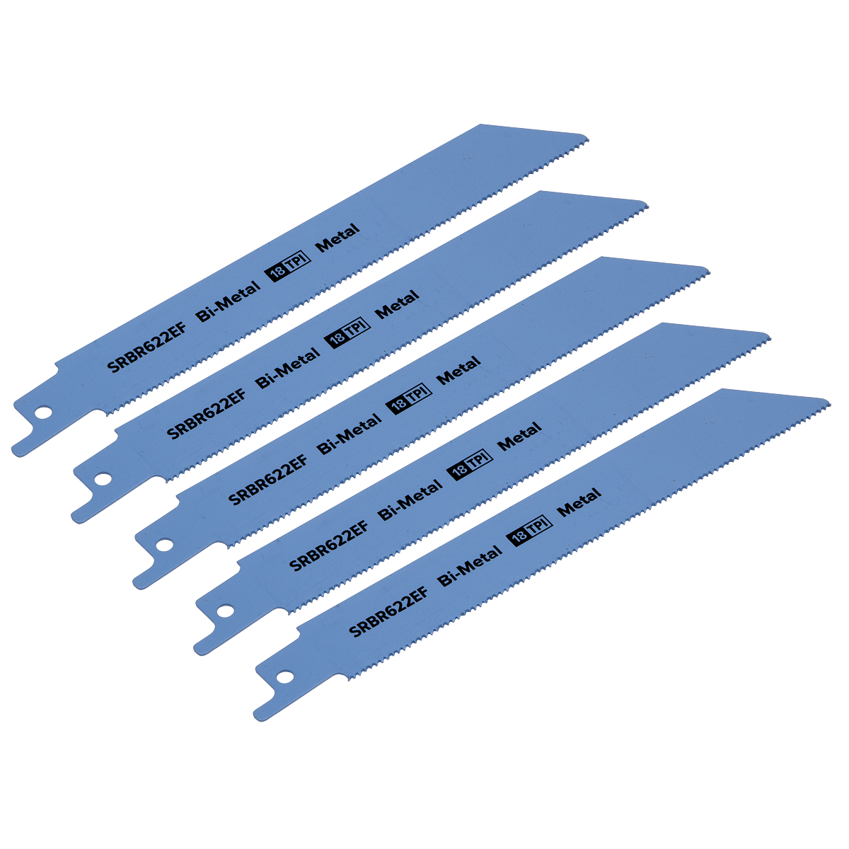 Sealey 150mm 18tpi Reciprocating Saw Blade Metal - Pack of 5 SRBR622EF