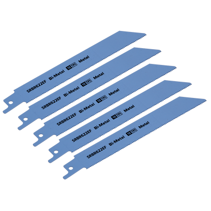 Sealey 150mm 18tpi Reciprocating Saw Blade Metal - Pack of 5 SRBR622EF